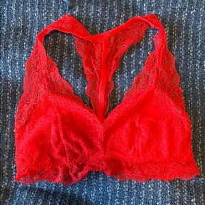 Red Lace Racerback Bralette